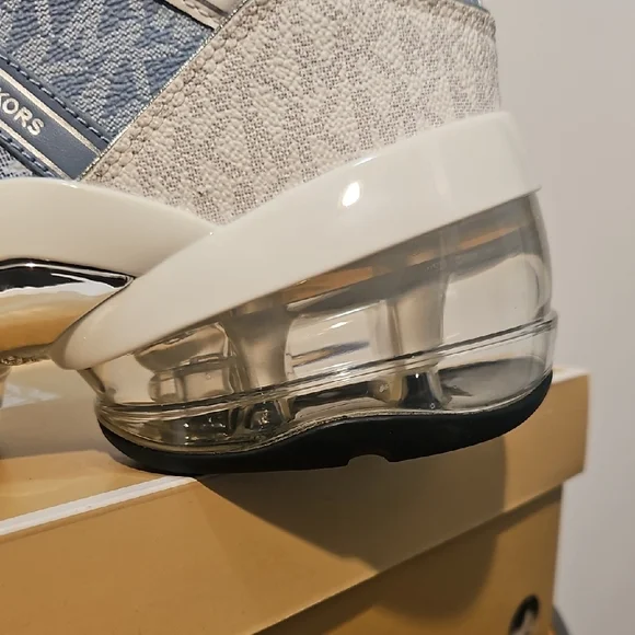 Michael Kors Denim and White High-Top Sneakers - Picture 10 of 10